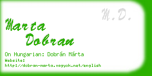marta dobran business card